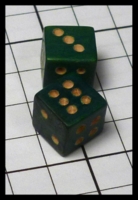 Dice : Dice - 6D Pipped - Green Plastic Tiny - Ebay Oct 2014